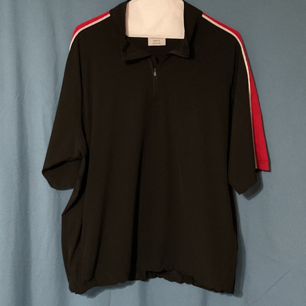 Augusta Sportswear Black and Red 1/2 Zippered Sports Polo size XL